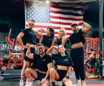 Buff Boy team in the gym